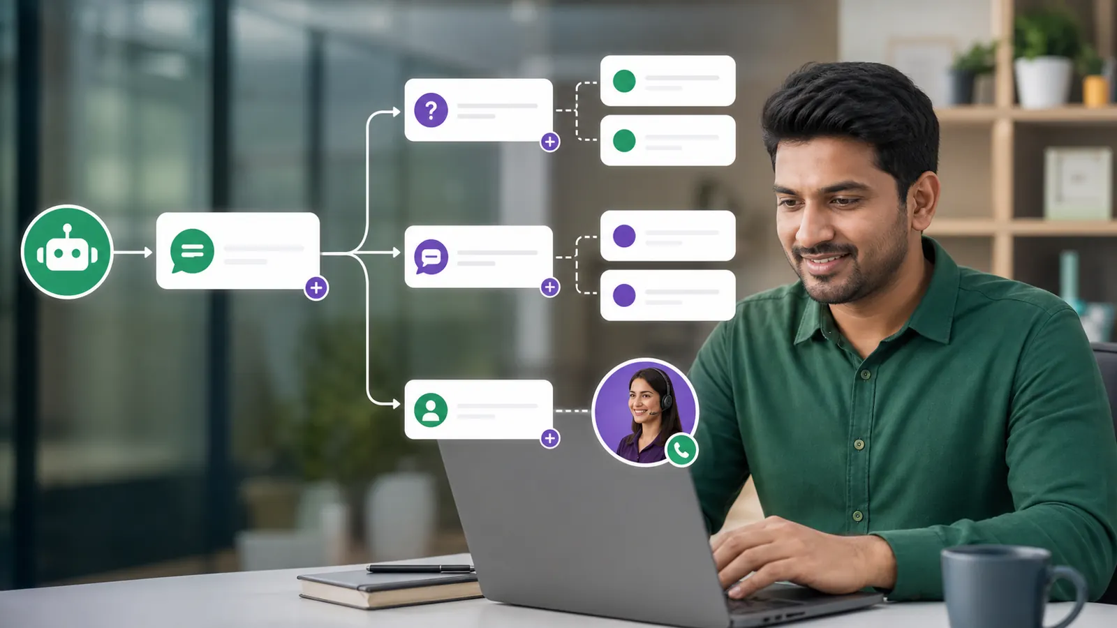build a WhatsApp chatbot without coding workflow for business teams using WhatsApp