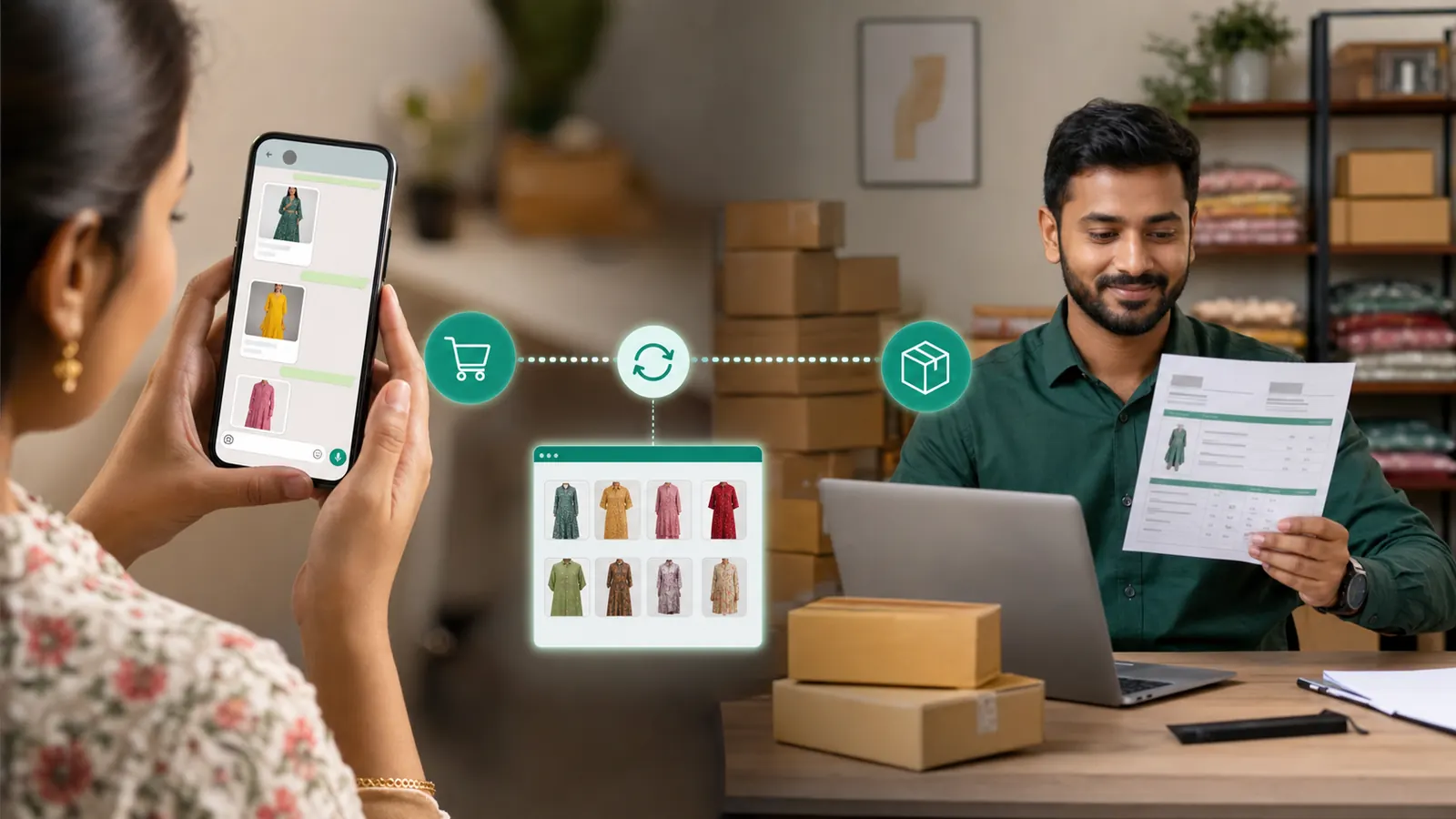 WhatsApp Catalog and cart orders workflow for business teams using WhatsApp